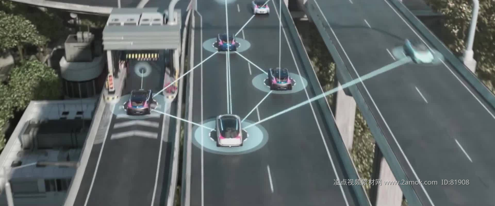 智能交通GPS定位科技停车场视频素材